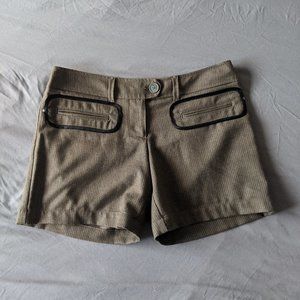 Emporio Armani Brown Pinstripe Dress Shorts Sz 10